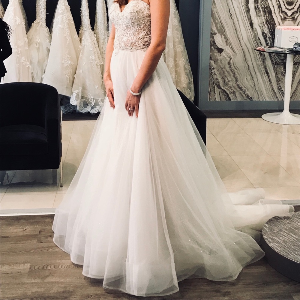 Eve of Milady Jeweled Gown with Horsehair Trim